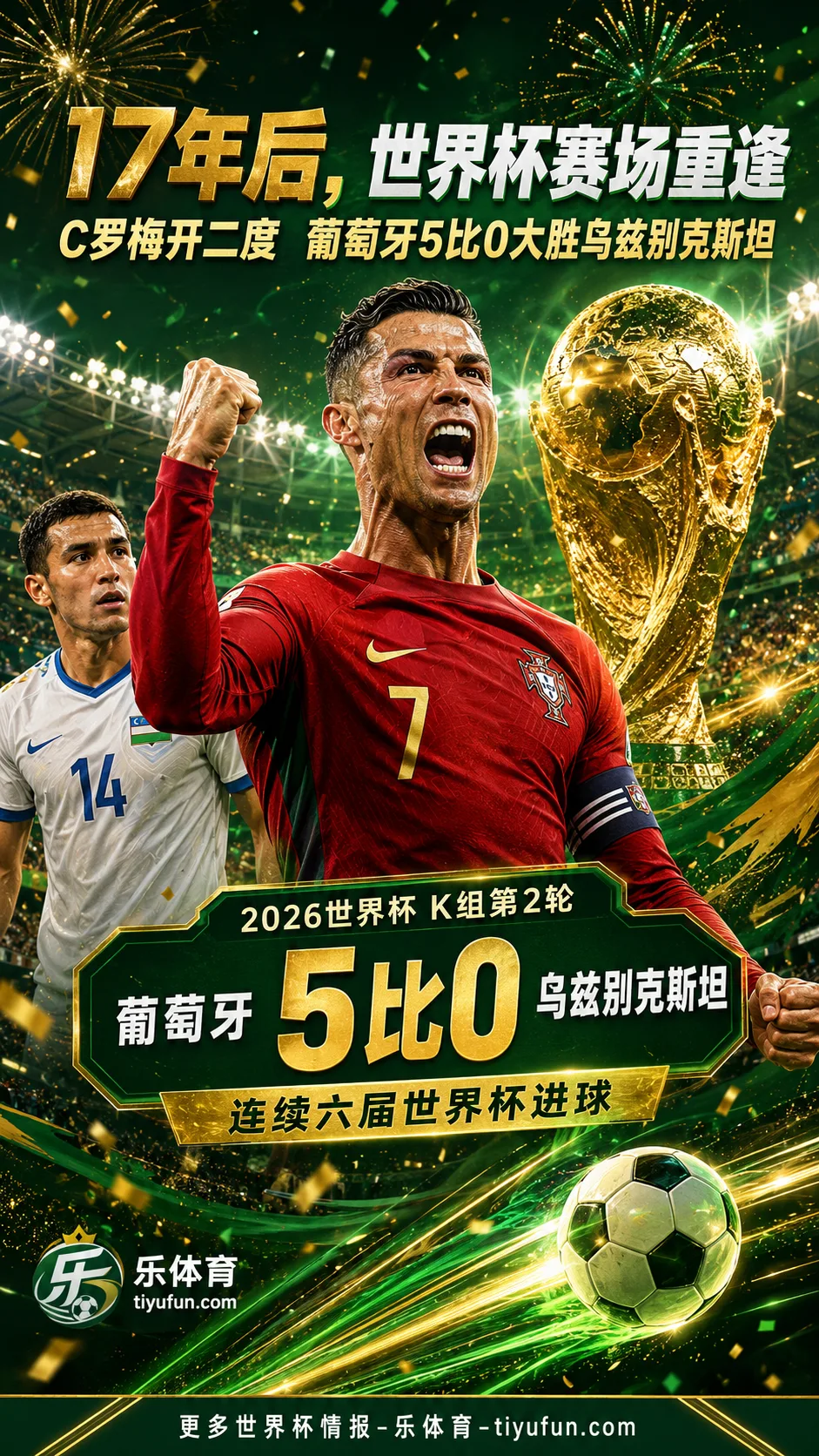 特别的重逢！17年前与C罗合影的乌兹球员，在2026世界杯见证葡萄牙5比0大胜