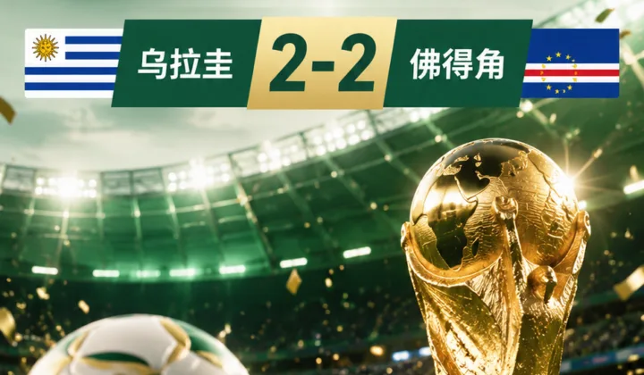 乌拉圭世界杯再现60年罕见半场反超，最终2比2被佛得角逼平