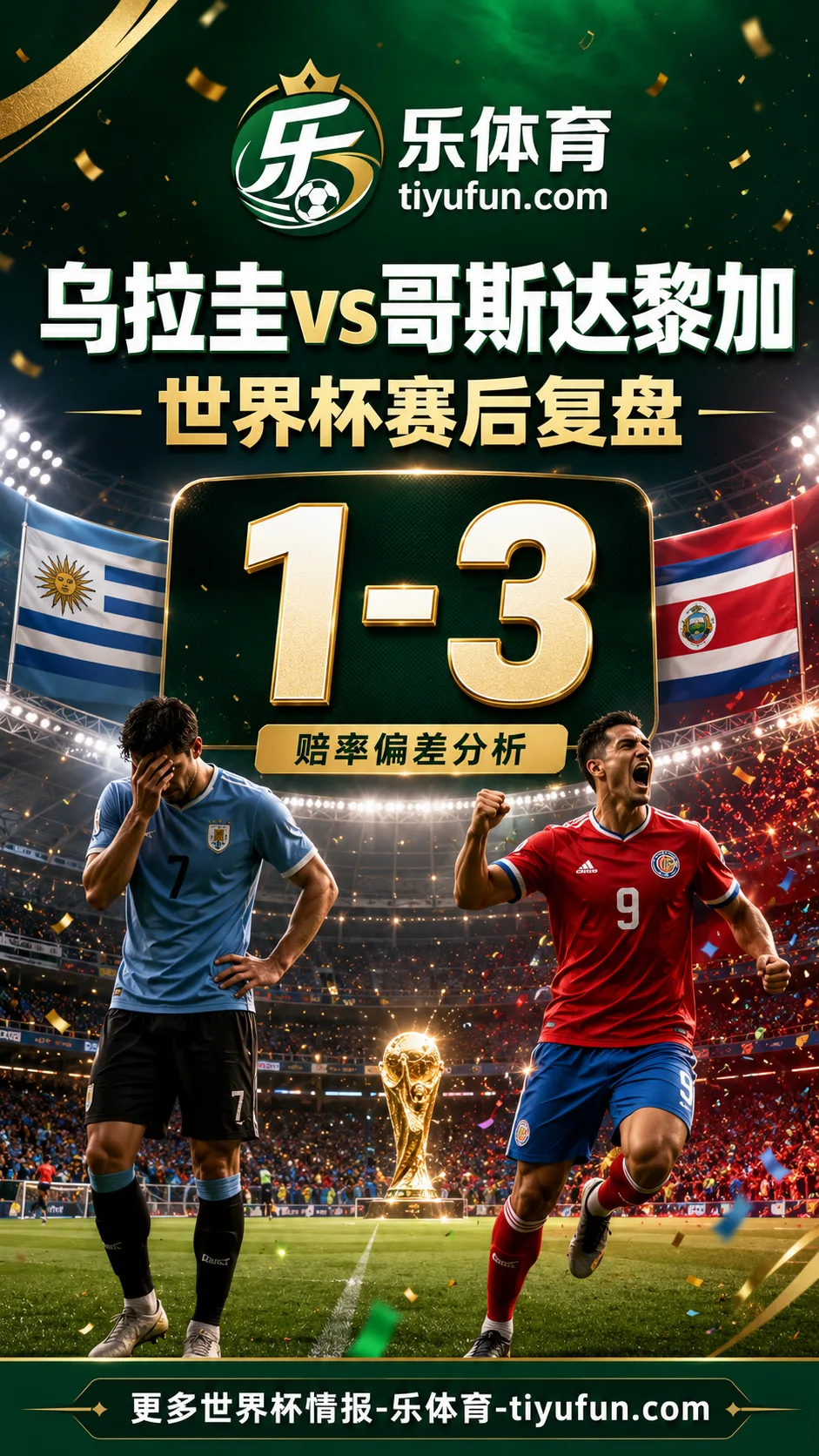 乌拉圭vs哥斯达黎加世界杯赛后复盘：1-3赔率偏差分析