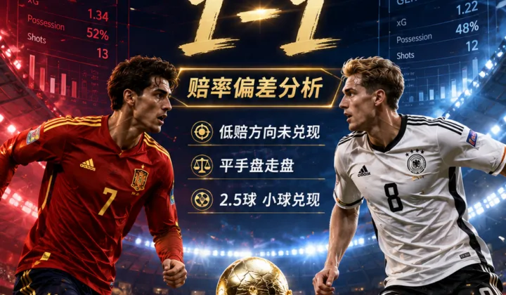 西班牙vs德国世界杯赛后复盘：1-1赔率偏差分析