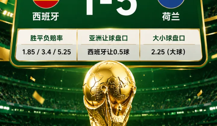 西班牙vs荷兰世界杯赛后复盘：1-5赔率偏差分析