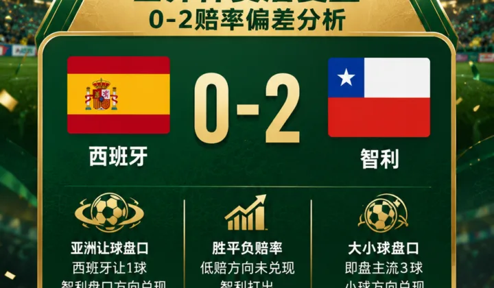 西班牙vs智利世界杯赛后复盘：0-2赔率偏差分析