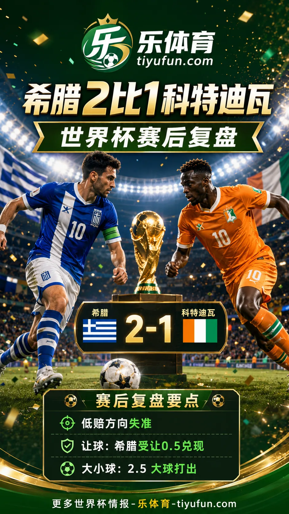 希腊vs科特迪瓦世界杯赛后复盘：2-1赔率偏差分析