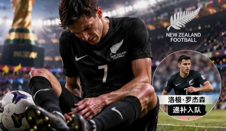 新西兰队世界杯名单突变：加伯特腿筋受伤无缘2026世界杯，罗杰森递补
