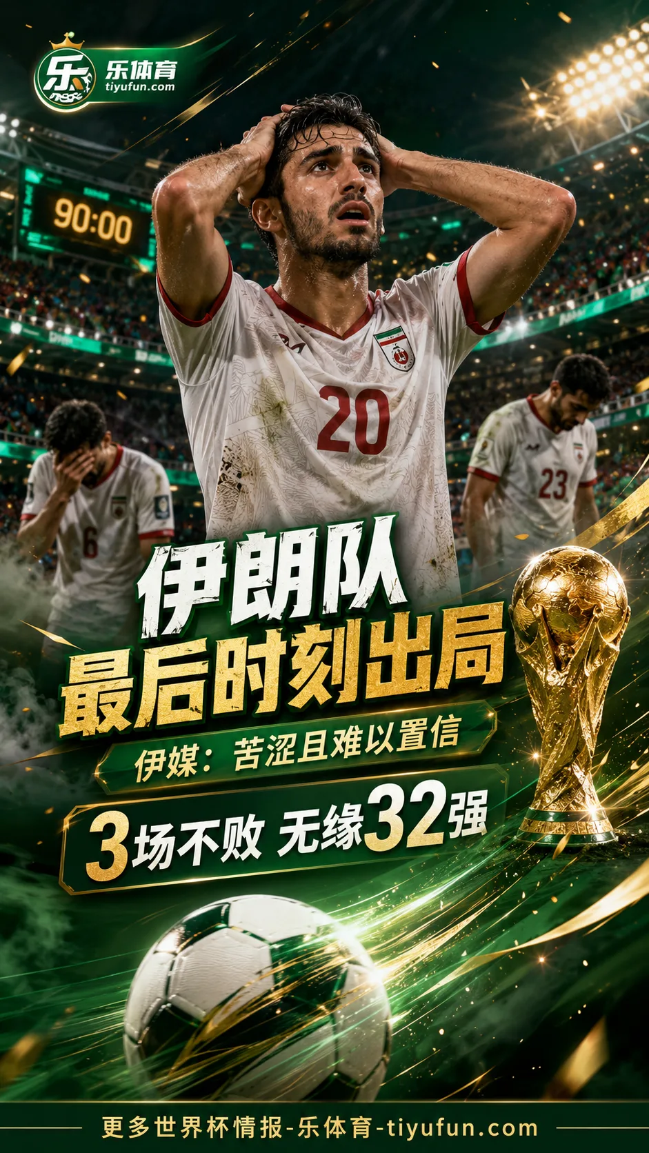 伊朗媒体：被淘汰不可思议！2026世界杯伊朗队3场不败仍无缘32强