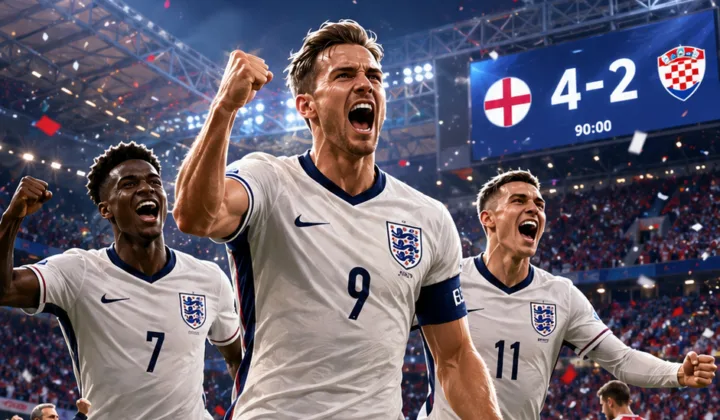 英格兰4-2克罗地亚：凯恩双响，图赫尔率三狮取得2026世界杯开门红