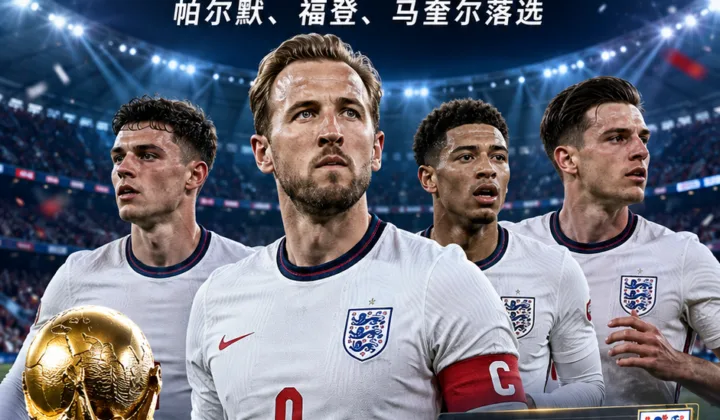 英格兰公布2026世界杯名单：凯恩、贝林厄姆领衔，帕尔默、福登、马奎尔落选