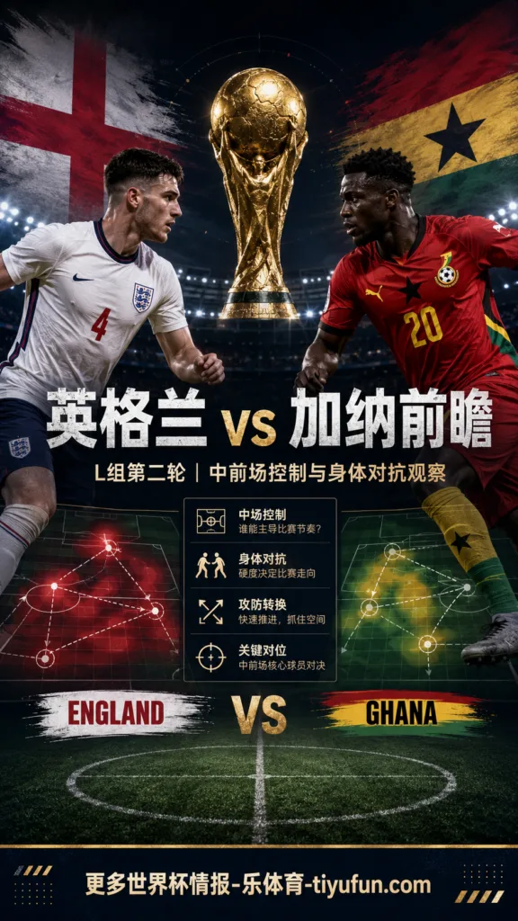 英格兰 vs 加纳前瞻：中前场控制与身体对抗的第二轮试炼