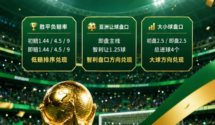 智利vs澳大利亚世界杯盘口复盘：亚洲让球兑现与大小球分析
