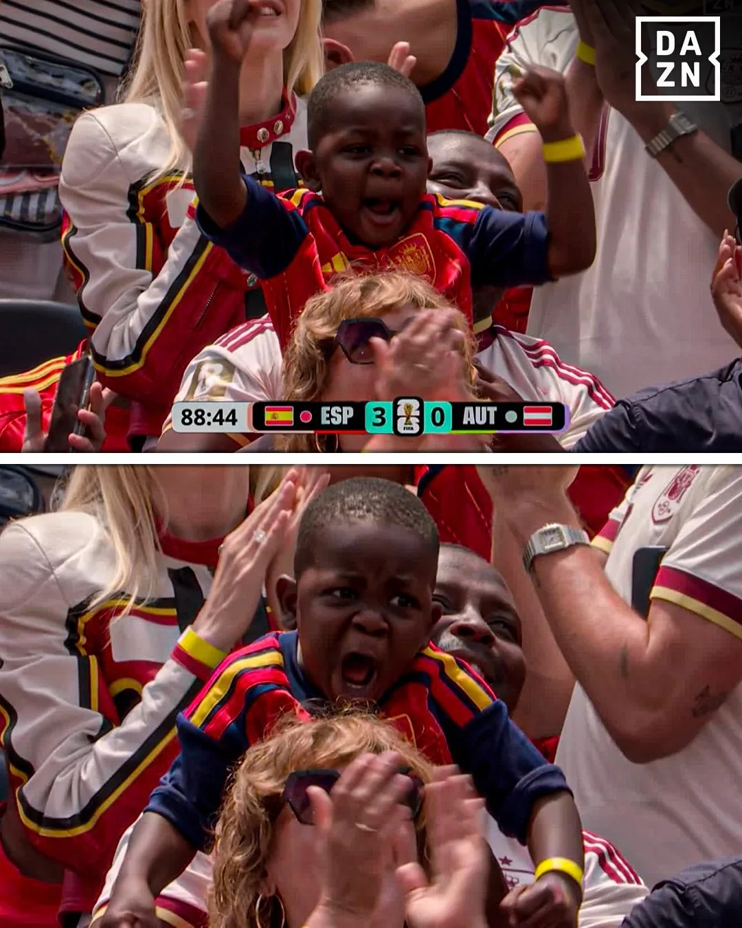 现场见证西班牙获胜，亚马尔弟弟看台庆祝瞬间网络爆火