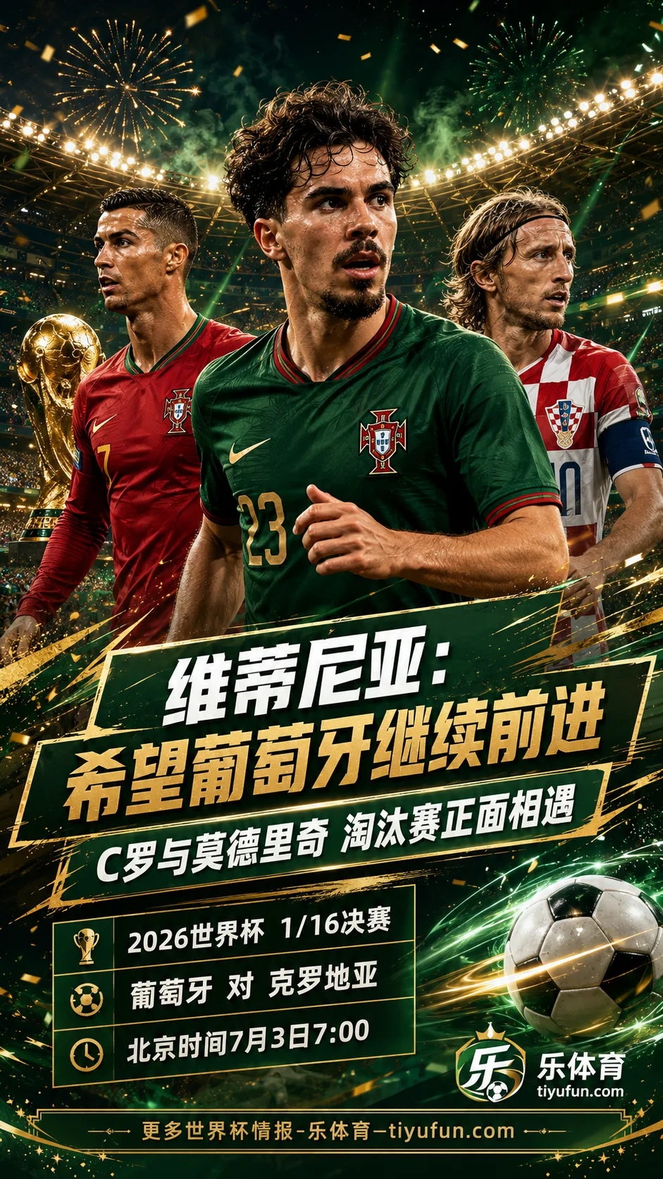 2026世界杯葡萄牙战克罗地亚，维蒂尼亚谈C罗与莫德里奇：希望葡萄牙继续前进