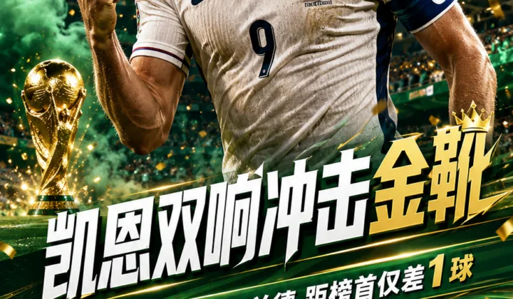 2026世界杯最新射手榜：凯恩双响5球追平哈兰德，距梅西只差1球