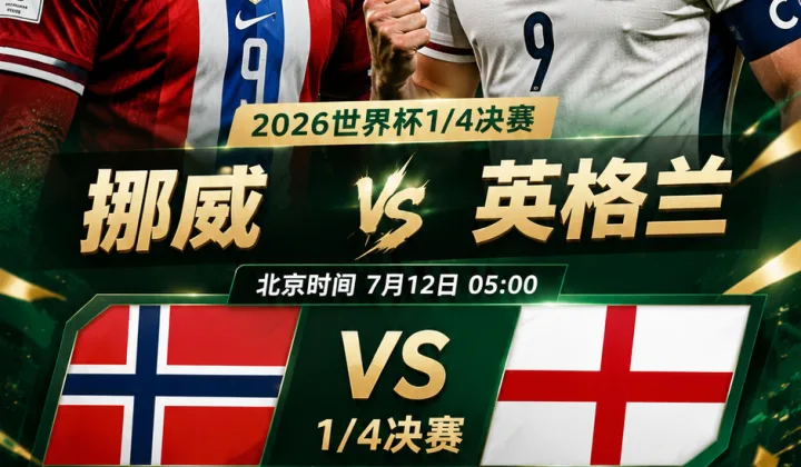 2026世界杯1/4决赛挪威vs英格兰：英格兰略占先机，哈兰德冲击与右路伤停成关键