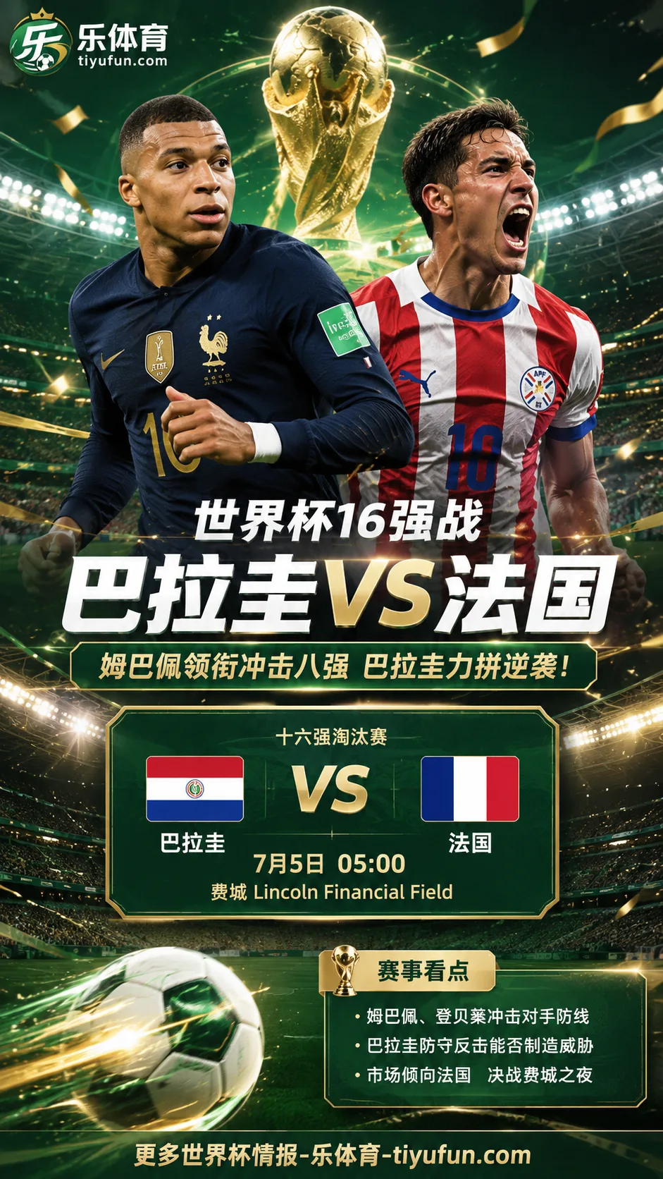 2026世界杯16强前瞻：法国强势对阵巴拉圭，姆巴佩领衔冲击八强