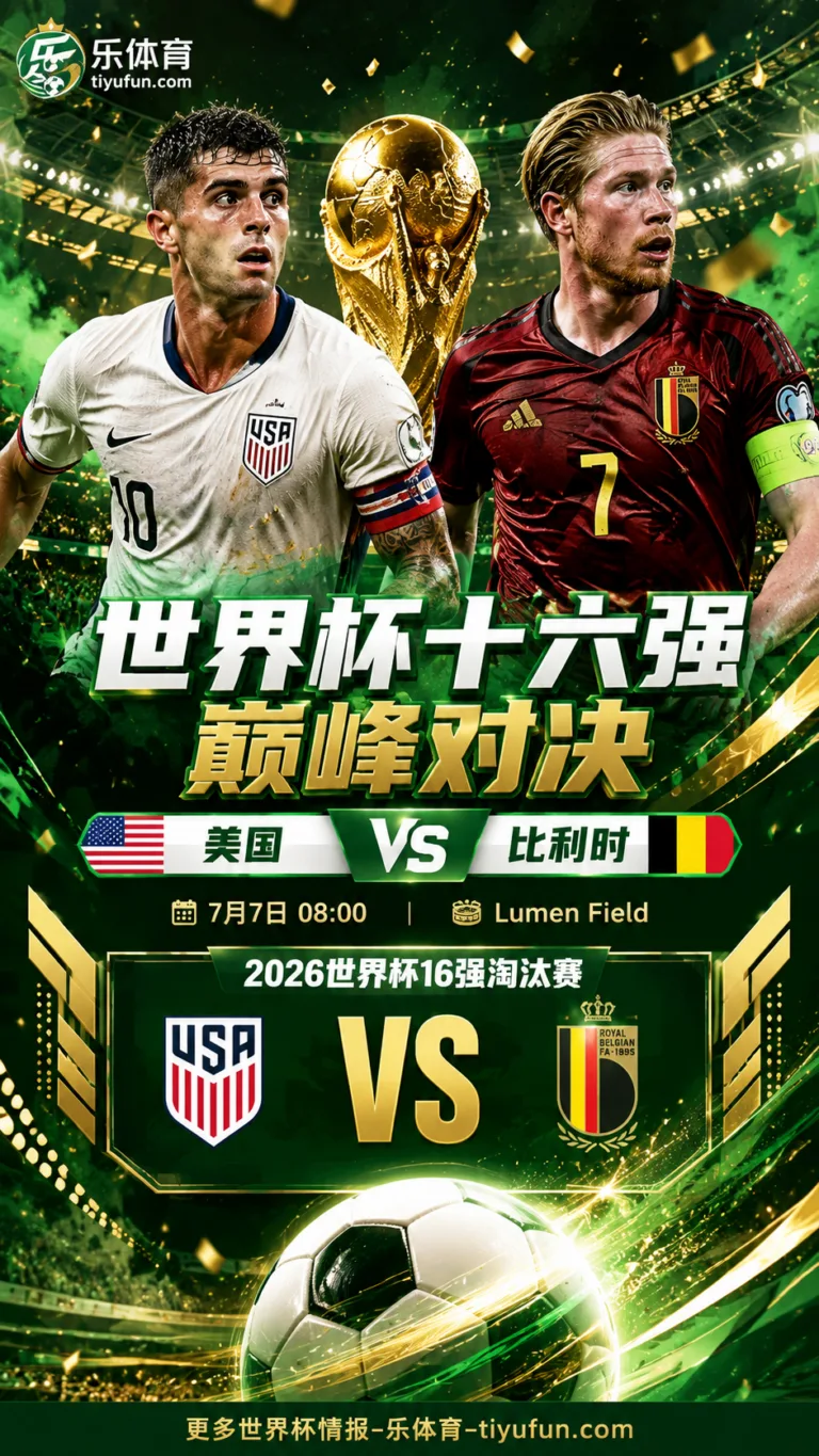 2026世界杯16强美国vs比利时前瞻：平手盘难分高下，90分钟市场略倾比利时