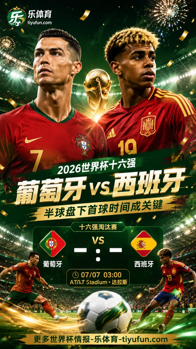 2026世界杯16强葡萄牙vs西班牙前瞻：西班牙90分钟更受支持，半球盘下首球时间成关键