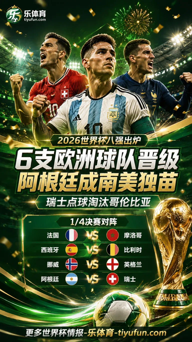 2026世界杯8强有6支欧洲球队，阿根廷成南美独苗