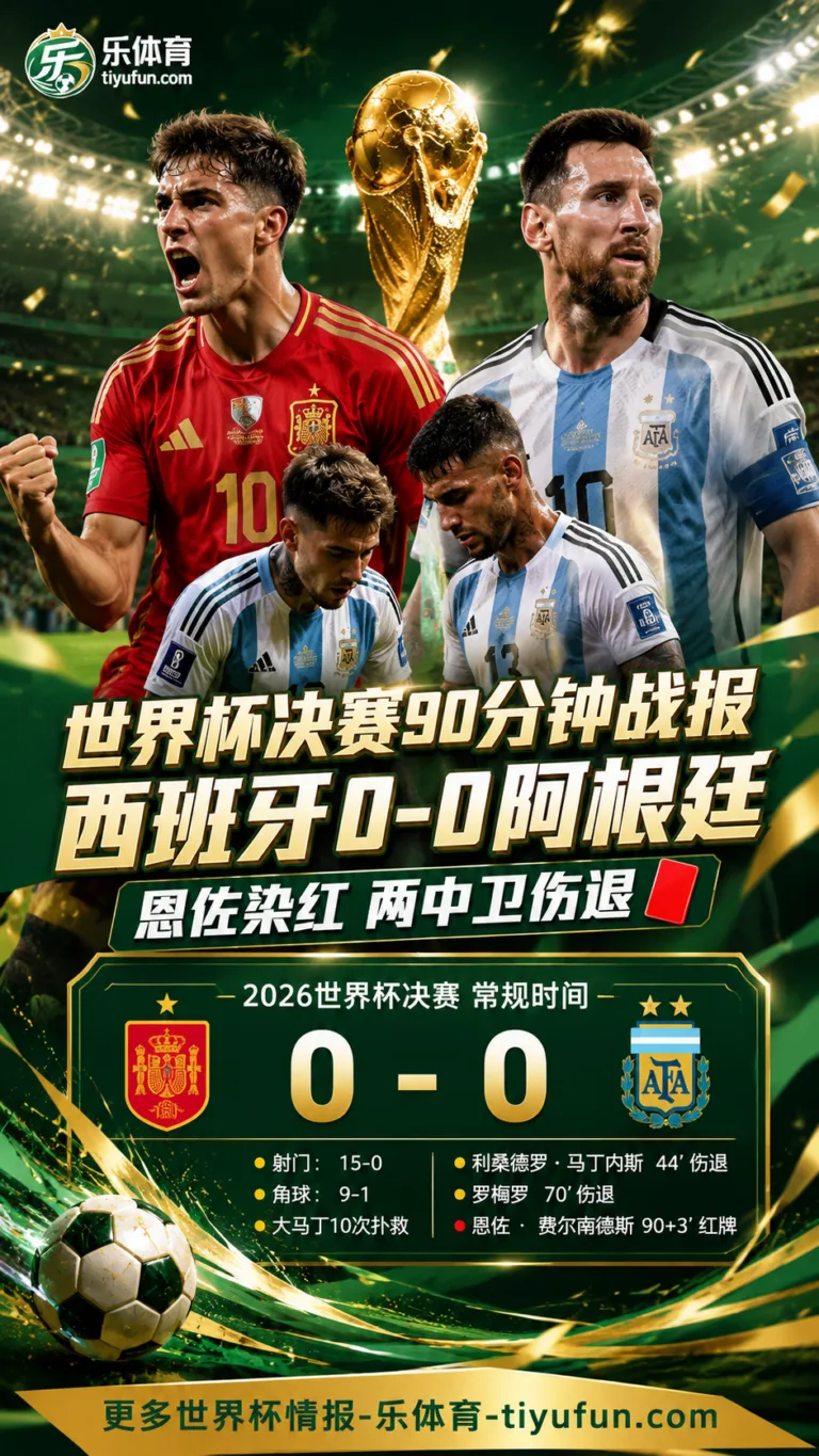 2026世界杯90分钟战报：西班牙0-0阿根廷，恩佐染红两中卫伤退