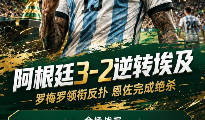 2026世界杯全场战报：阿根廷3-2逆转埃及，梅西破门恩佐绝杀