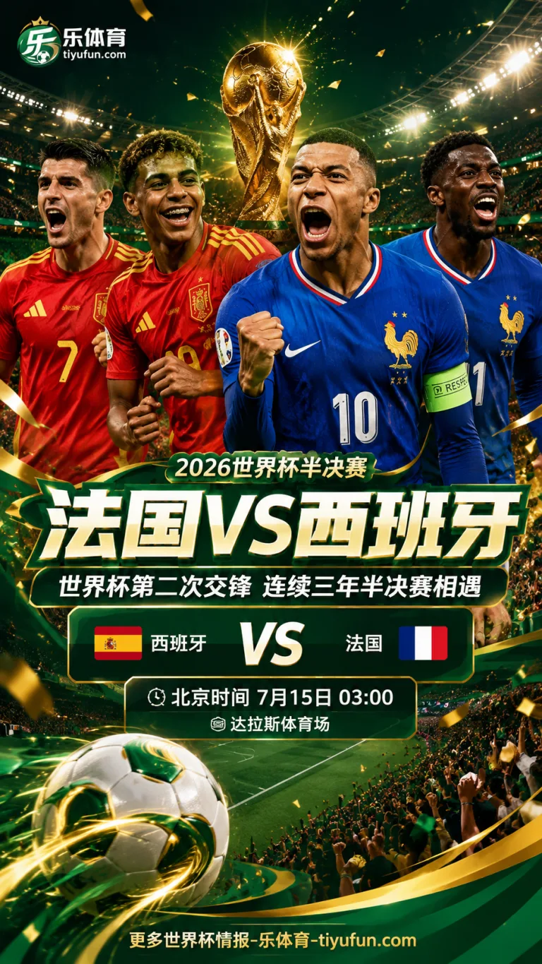 2026世界杯半决赛法国队对阵西班牙队：世界杯第二次交锋，连续三年大赛四强碰面