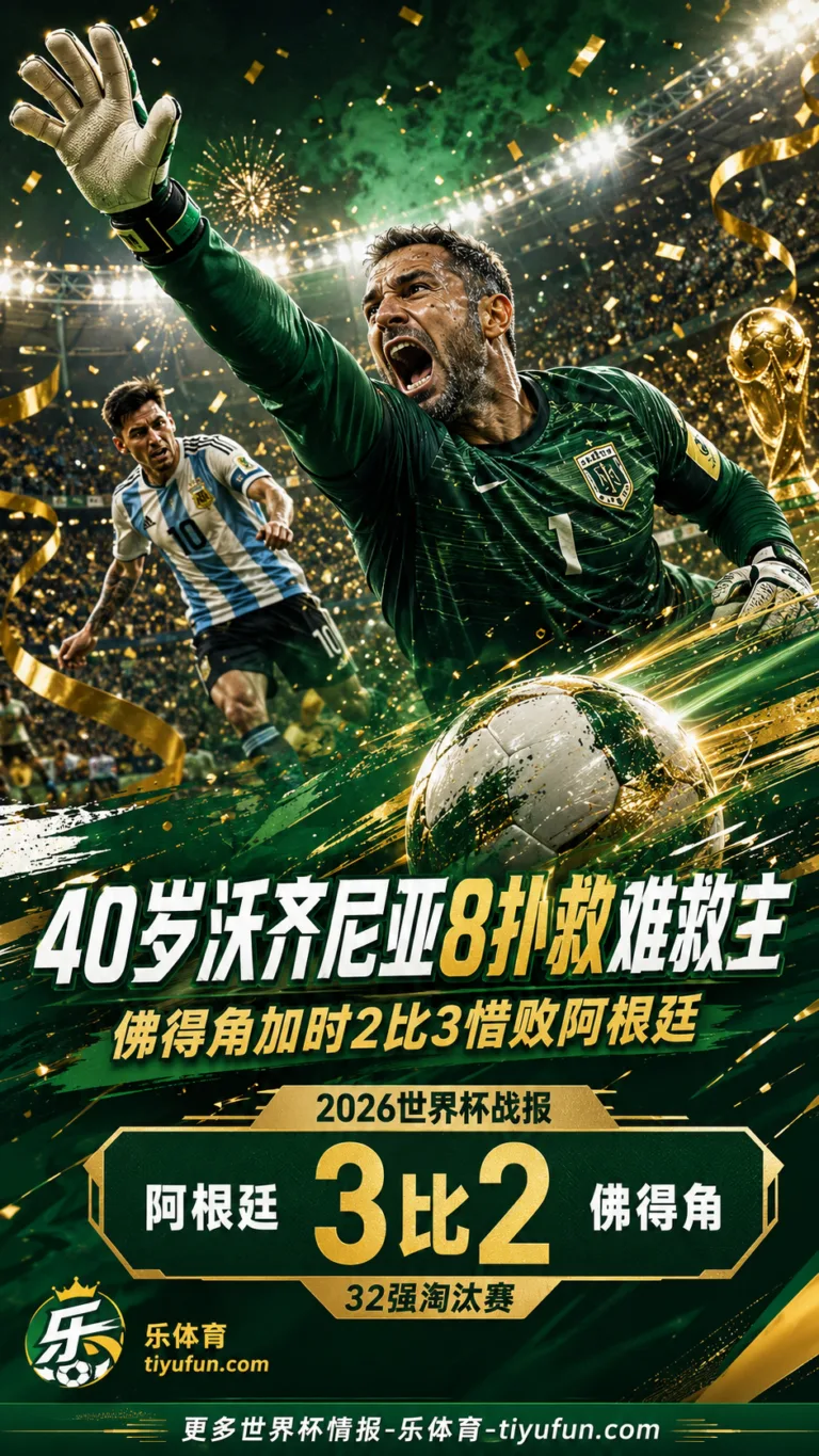 2026世界杯战报：40岁沃齐尼亚8次扑救难救佛得角，阿根廷加时3-2晋级