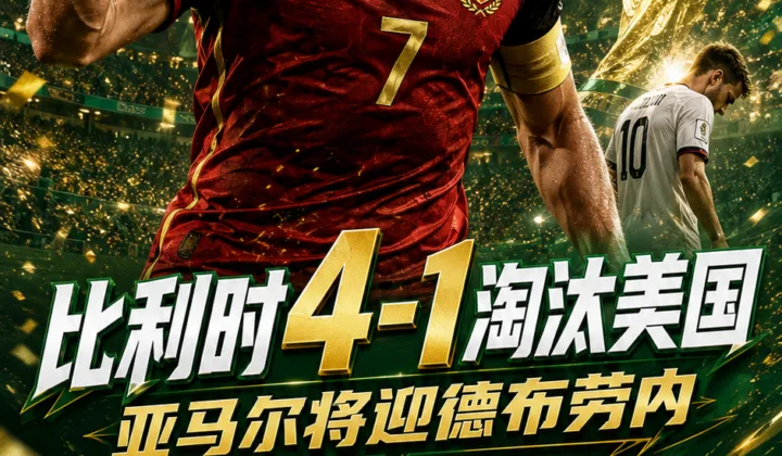 2026世界杯战报：亚马尔将迎德布劳内！比利时4-1淘汰美国