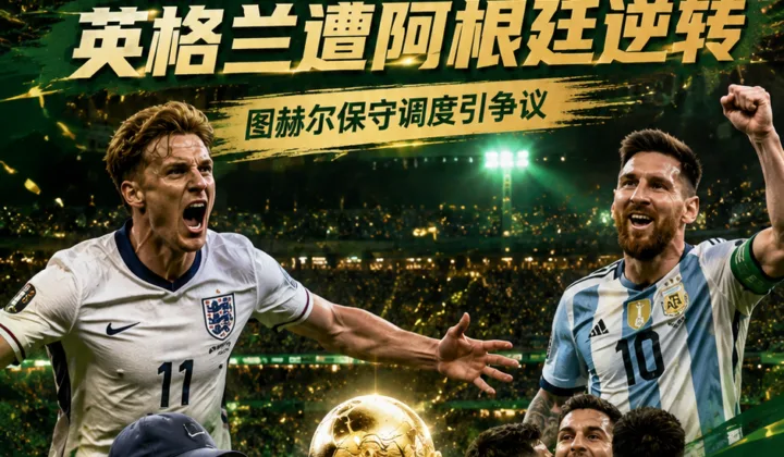 2026世界杯战报：领先后转入五后卫仍遭逆转，英格兰1比2阿根廷，图赫尔调度引争议