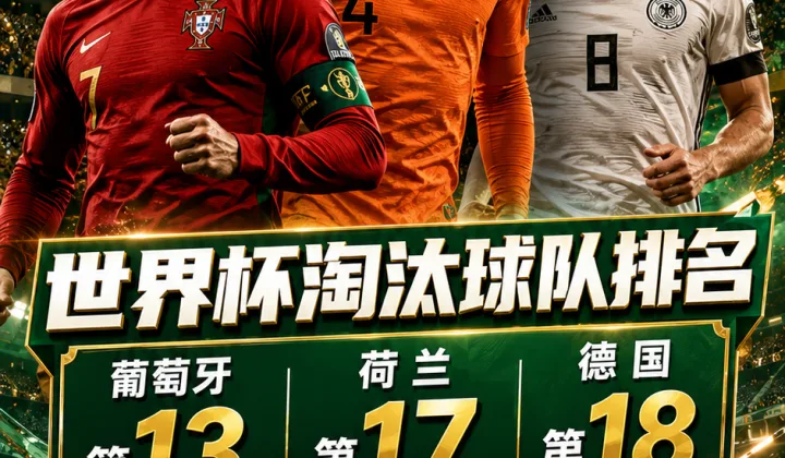 2026世界杯淘汰球队排名：葡萄牙第13，荷兰德国分列第17和第18