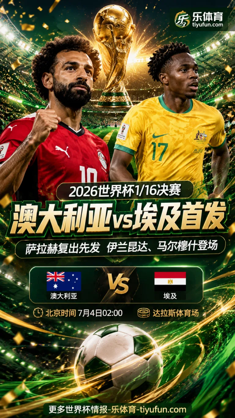 2026世界杯澳大利亚vs埃及首发：萨拉赫复出先发，伊兰昆达、马尔穆什登场