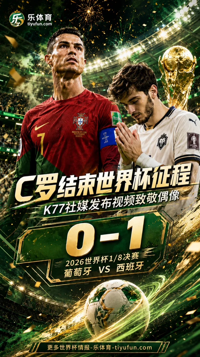 C罗结束2026世界杯征程，K77社媒发布视频致敬偶像