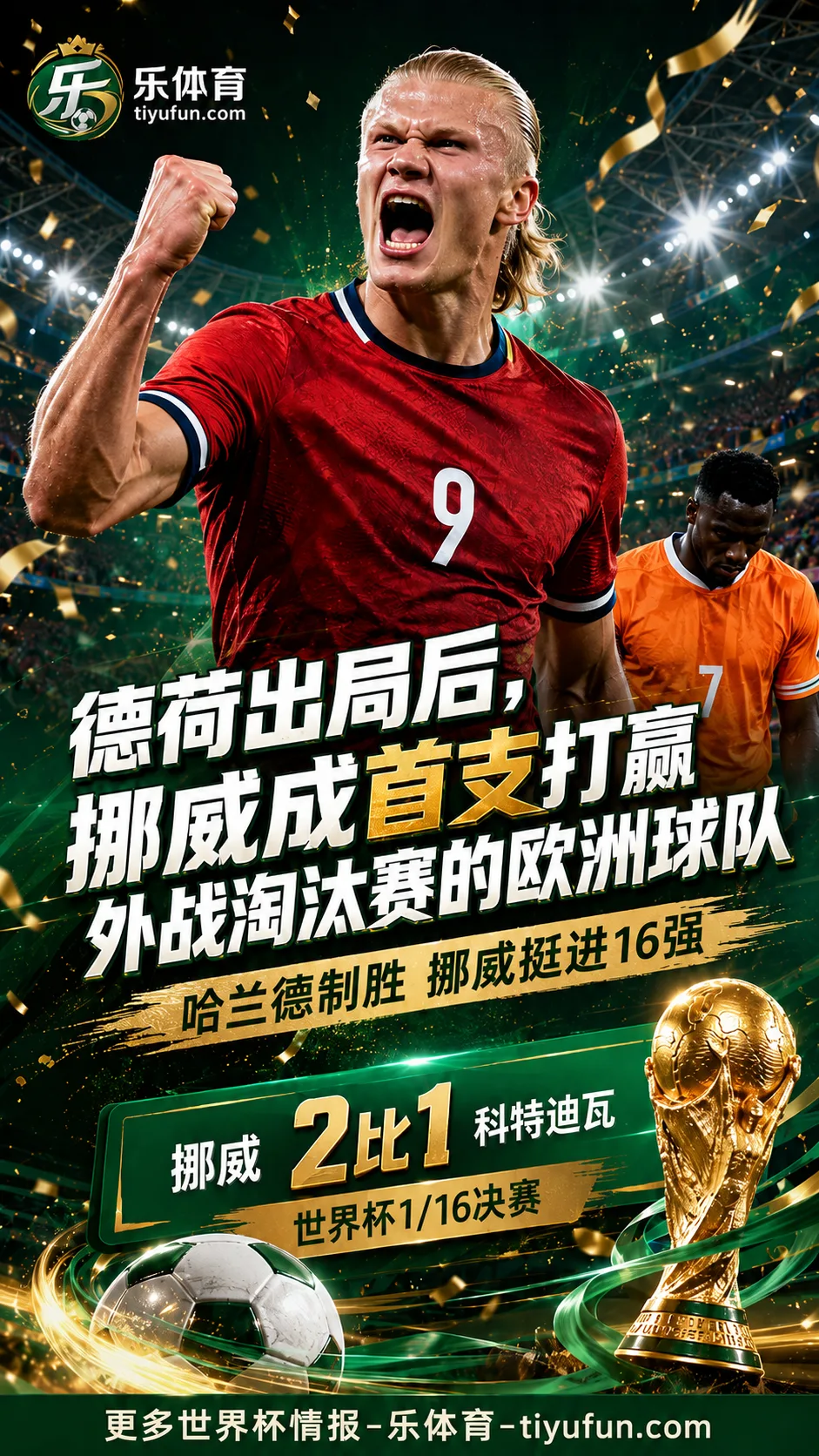 德荷出局后挪威突围，成2026世界杯淘汰赛首支外战取胜欧洲队