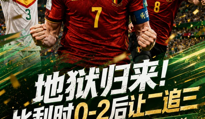 地狱归来！比利时小组赛濒临出局，1/16决赛0-2落后让二追三