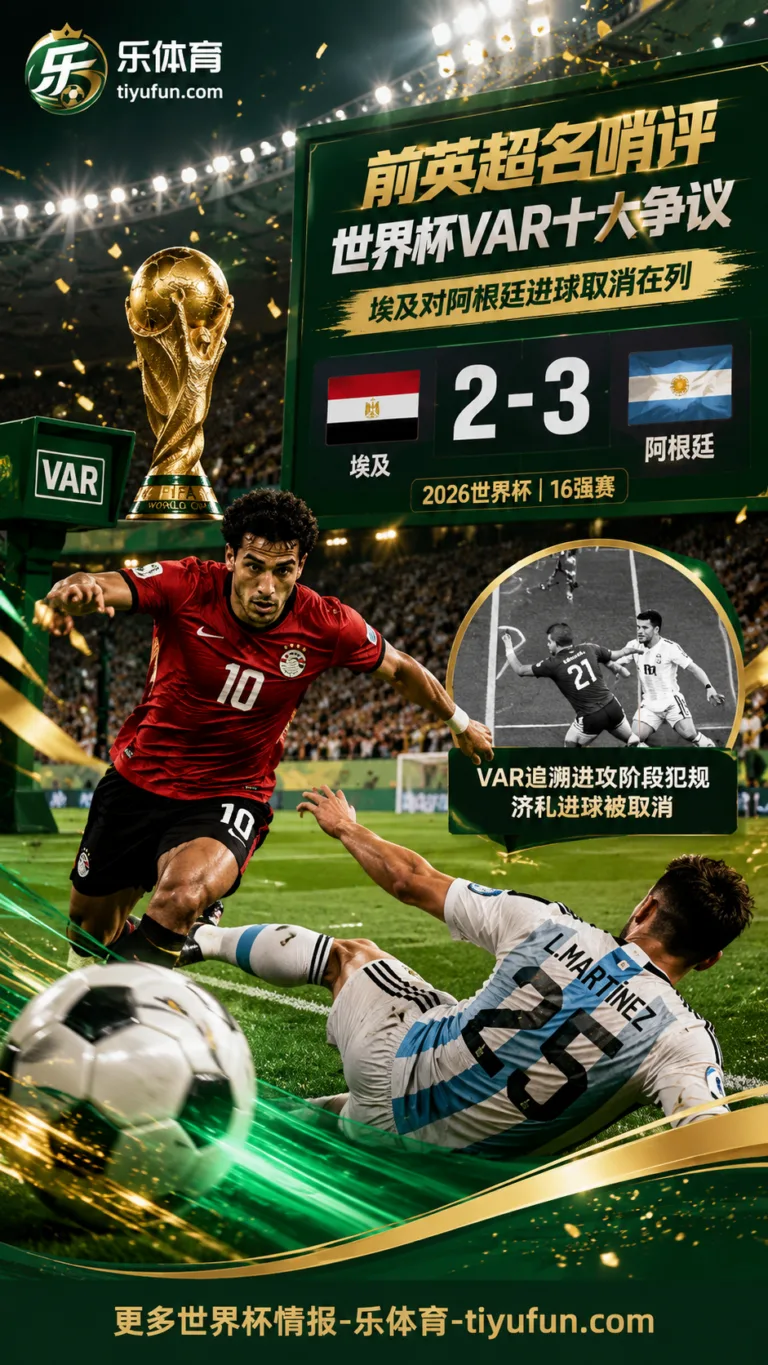 前英超名哨评世界杯VAR十大争议：埃及对阿根廷进球取消在列
