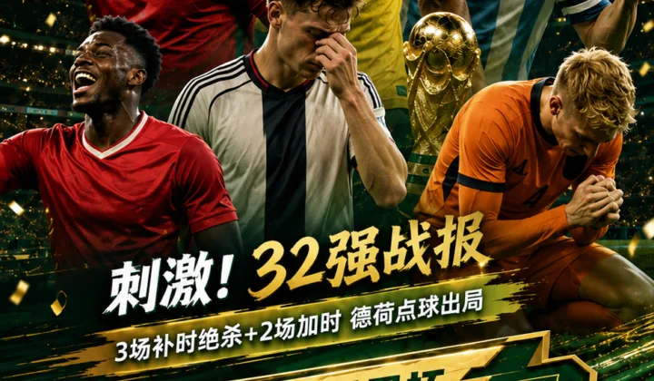 刺激！2026世界杯32强战报：3场补时绝杀+2场加时，德国荷兰点球出局