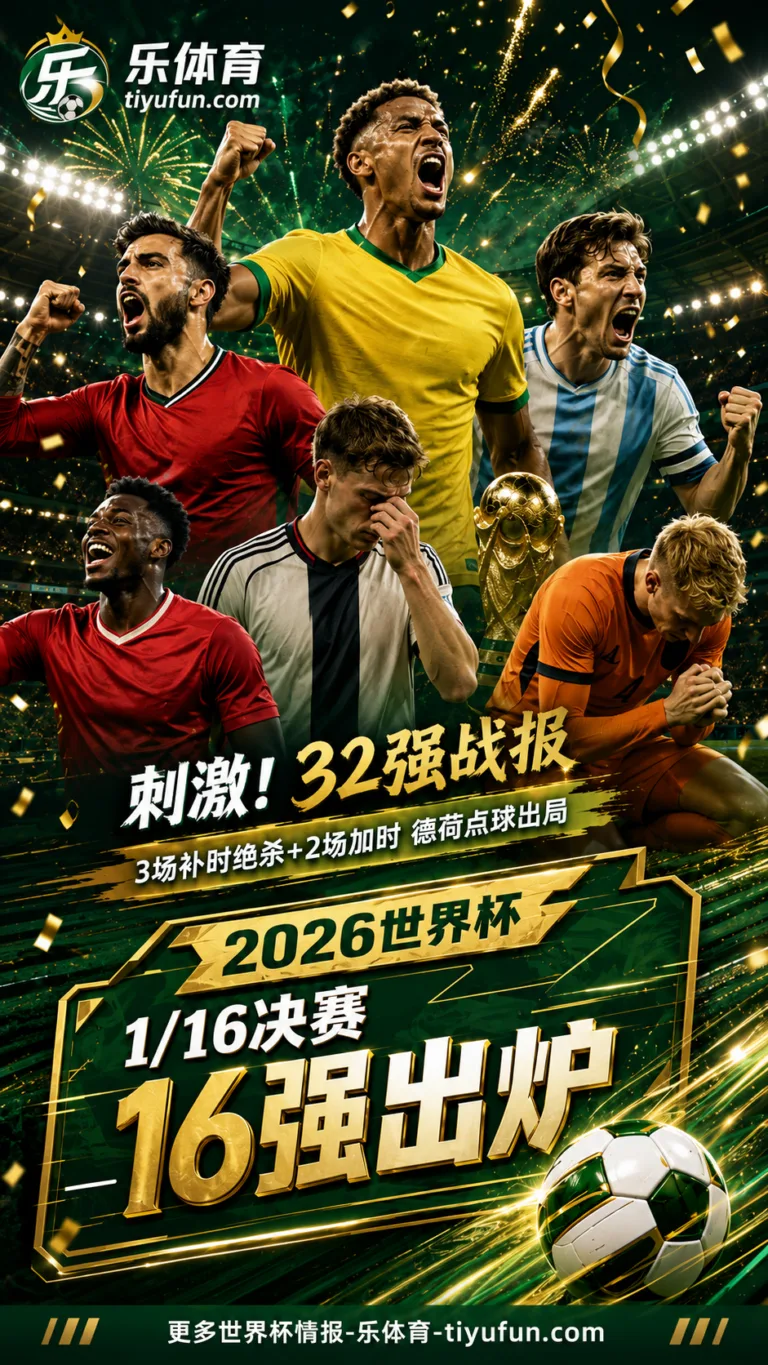刺激！2026世界杯32强战报：3场补时绝杀+2场加时，德国荷兰点球出局