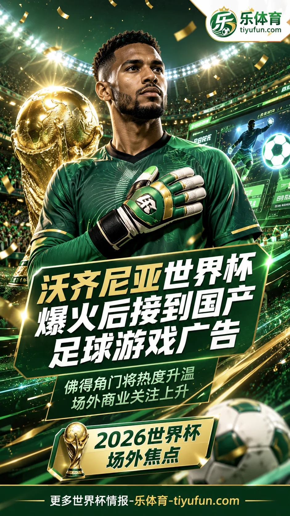 好起来了！沃齐尼亚世界杯爆火后接到国产足球游戏广告