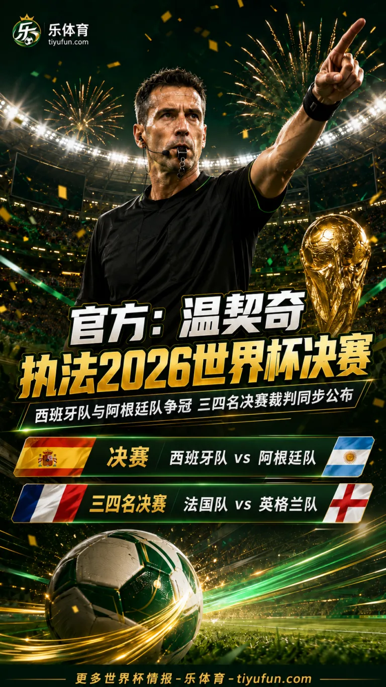 官方：温契奇执法2026世界杯决赛 西班牙队与阿根廷队争冠