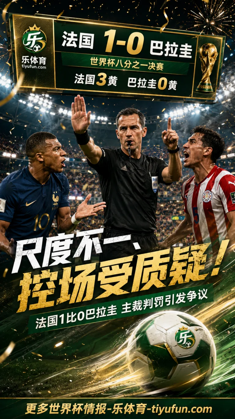尺度不一、控场受质疑！法国1-0巴拉圭主裁坦塔舍夫引发世界杯争议