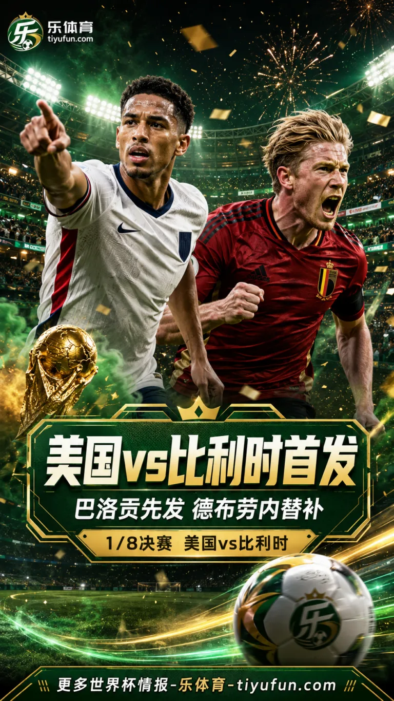美国vs比利时首发：巴洛贡“解禁”后先发，普利西奇出战，德布劳内替补