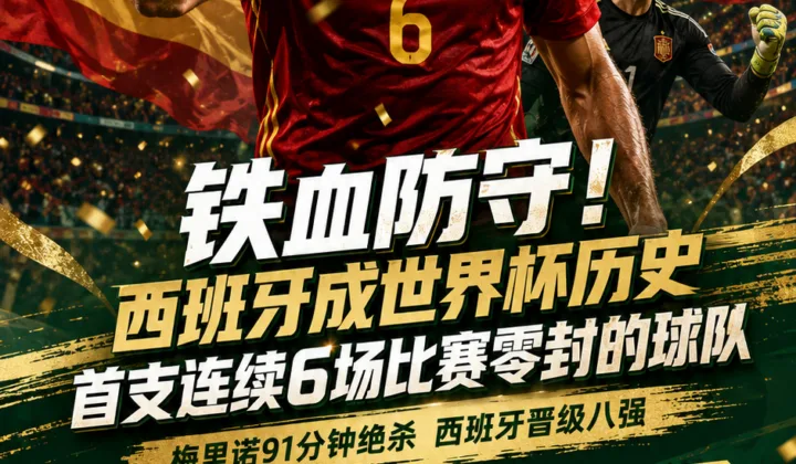 铁血防守！西班牙队创世界杯纪录，连续6场零封成历史首队
