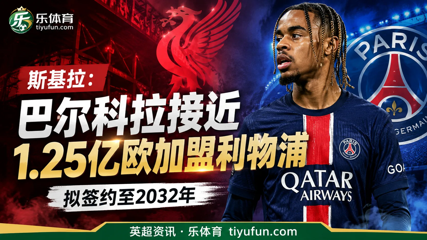 斯基拉：巴尔科拉接近1.25亿欧加盟利物浦，拟签至2032年