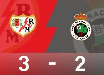 西甲战报：巴列卡诺3-2逆转桑坦德竞技，卡梅略梅开二度