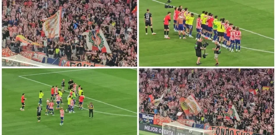 马竞4-0大胜后球迷预热马德里德比 高喊“不跳的都是皇马球迷”