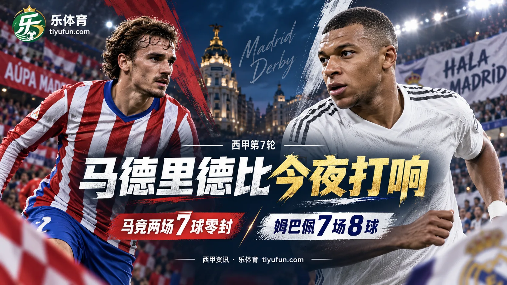 西甲前瞻：马竞两场7球零封，姆巴佩7场8球迎马德里德比