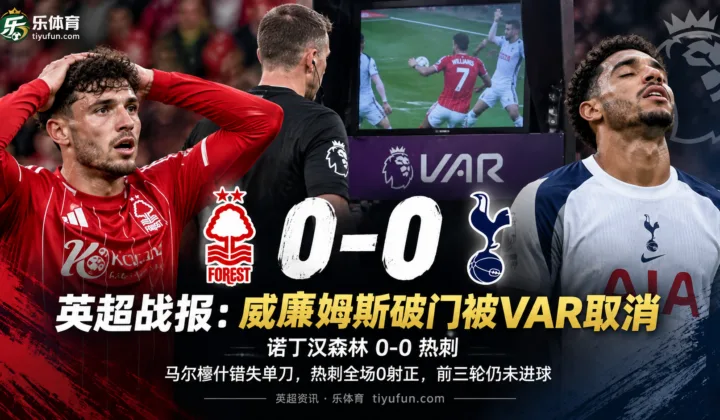 英超战报：威廉姆斯破门被VAR取消，诺丁汉森林0-0热刺