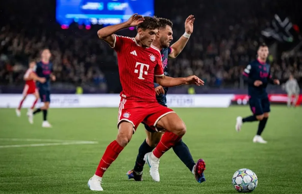 欧冠全场数据：拜仁3-3维京，射门25-8、射正8-5