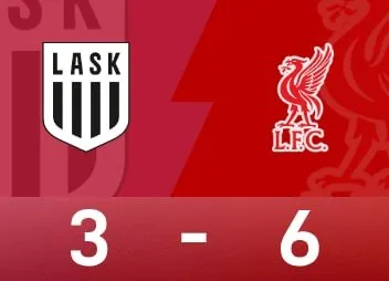 欧冠战报：利物浦6-3林茨，巴尔科拉戴帽弗林蓬传射