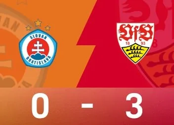 欧冠战报：斯图加特客场3-0布拉迪斯拉发，翁达夫破门克鲁兹乌龙