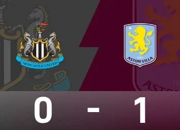 英超战报：曼赞比头球制胜，纽卡斯尔联0-1阿斯顿维拉