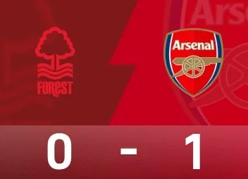 英超战报：诺丁汉森林0-1阿森纳，马杜埃凯80分钟替补制胜